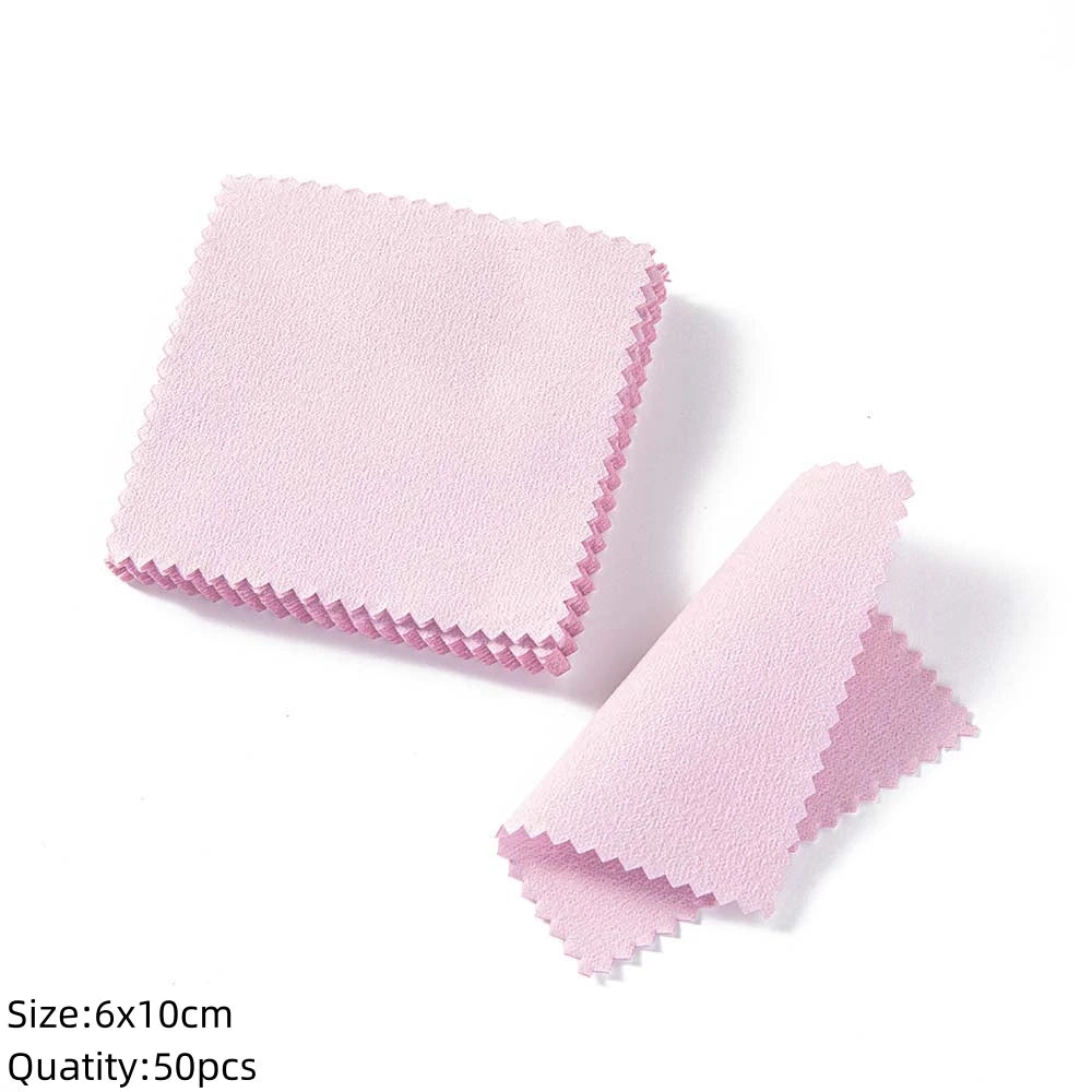 10/50pcs Soft Jewelry Cleaning Cloth Individually Wrapped For Silver Gold Platinum Glasses Watch Coins Cleaner Tools Equipment