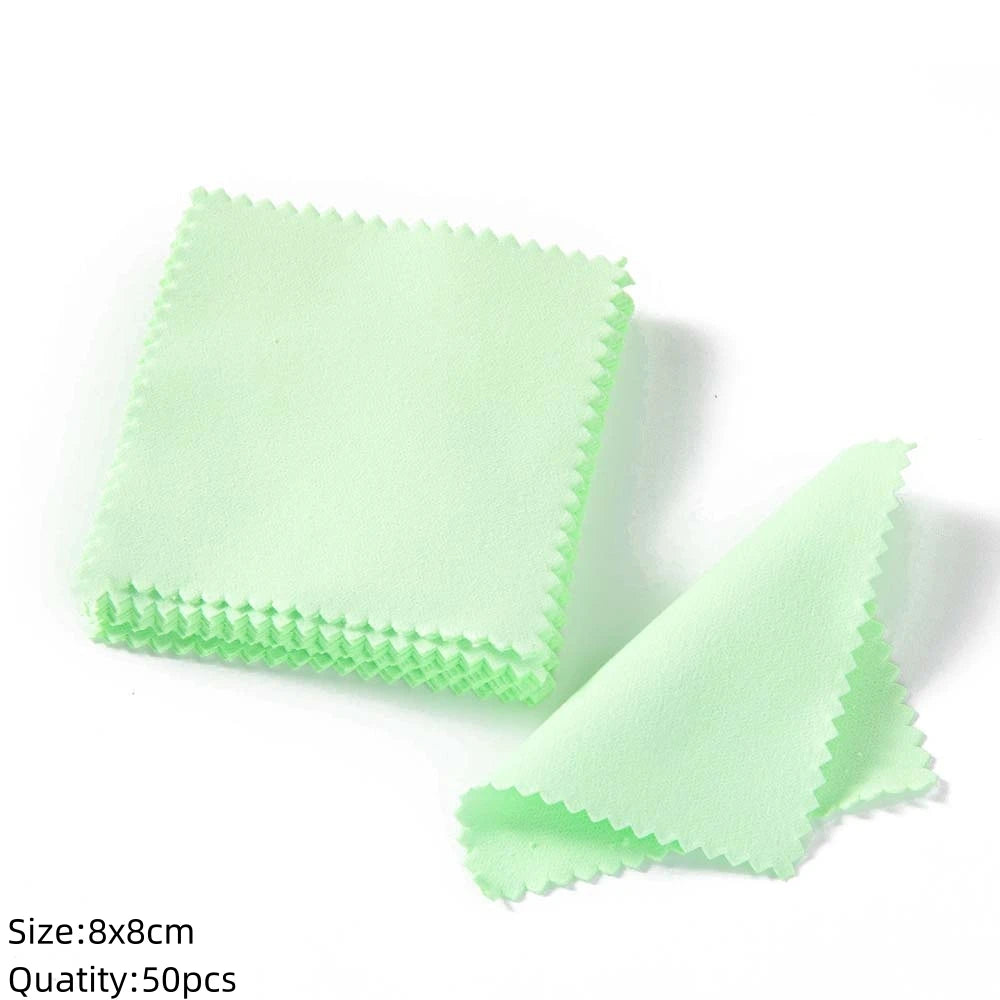 10/50pcs Soft Jewelry Cleaning Cloth Individually Wrapped For Silver Gold Platinum Glasses Watch Coins Cleaner Tools Equipment