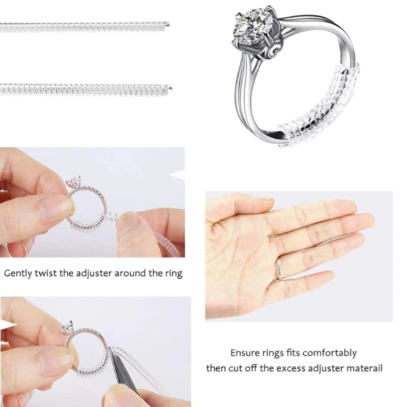 Customizable Rings Size Reducing Inserts Silicone Pads Resizing Tool Reducer