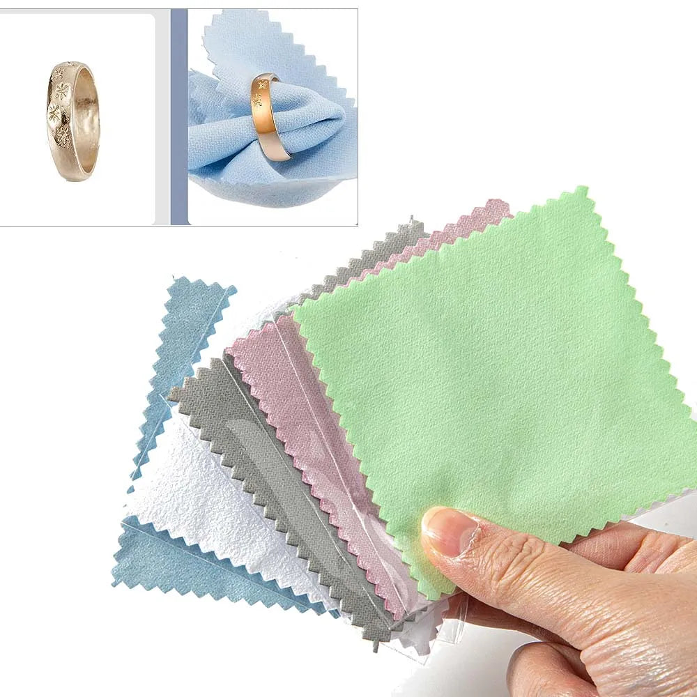 10/50pcs Soft Jewelry Cleaning Cloth Individually Wrapped For Silver Gold Platinum Glasses Watch Coins Cleaner Tools Equipment