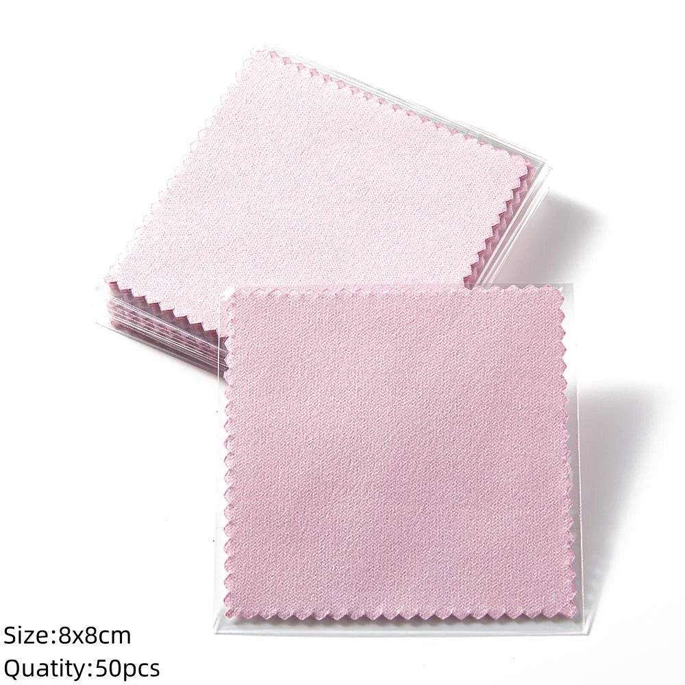 10/50pcs Soft Jewelry Cleaning Cloth Individually Wrapped For Silver Gold Platinum Glasses Watch Coins Cleaner Tools Equipment
