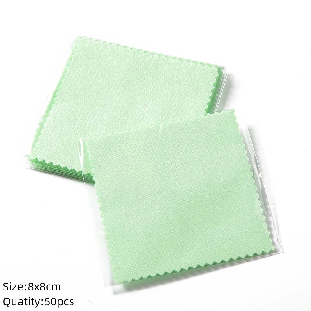 10/50pcs Soft Jewelry Cleaning Cloth Individually Wrapped For Silver Gold Platinum Glasses Watch Coins Cleaner Tools Equipment