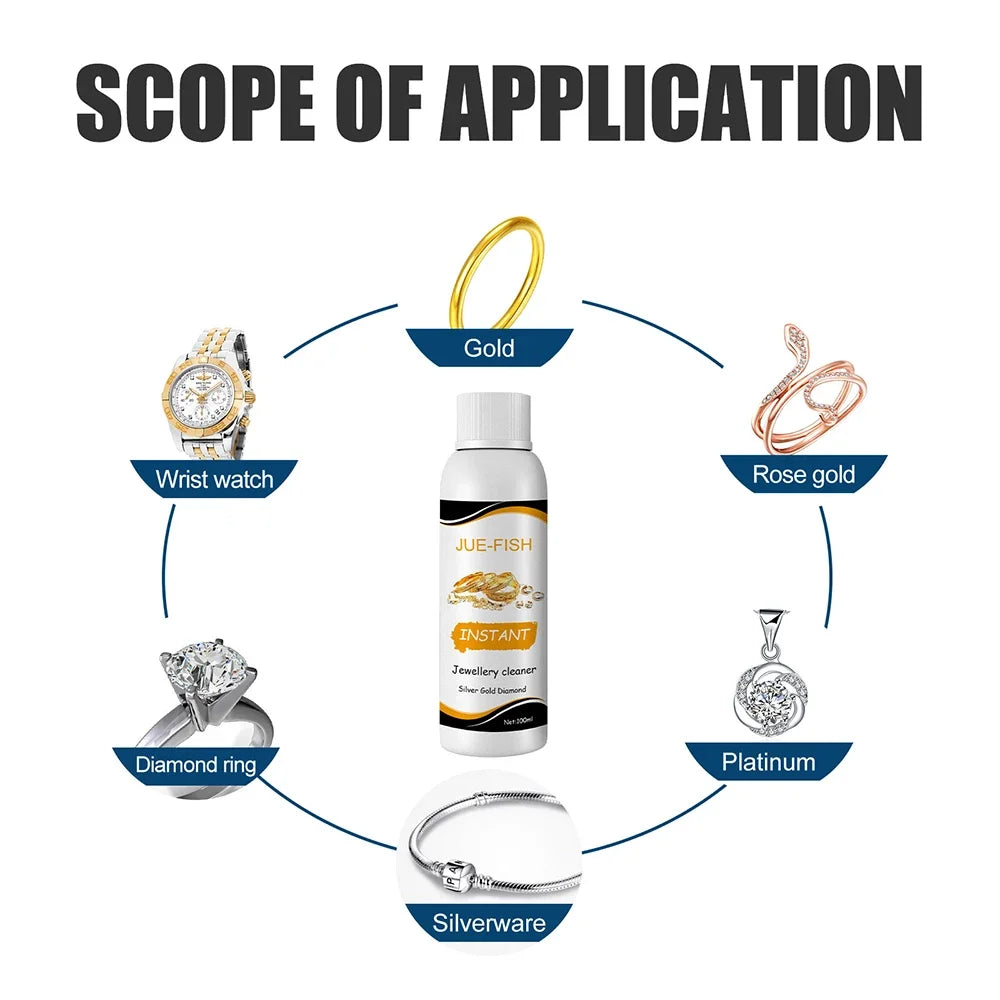 Jewelry Cleaner for Ultrasonic Machine Cleaning Solution Tarnish Remover Stain-free Smooth Diamonds Gold Jewelry Clean Spray