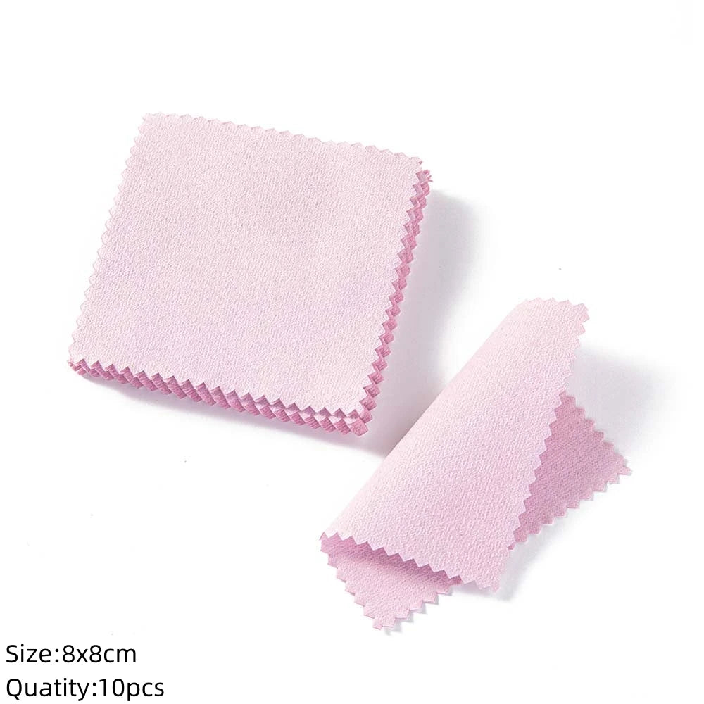 10/50pcs Soft Jewelry Cleaning Cloth Individually Wrapped For Silver Gold Platinum Glasses Watch Coins Cleaner Tools Equipment