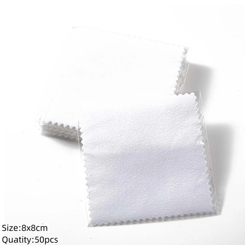 10/50pcs Soft Jewelry Cleaning Cloth Individually Wrapped For Silver Gold Platinum Glasses Watch Coins Cleaner Tools Equipment