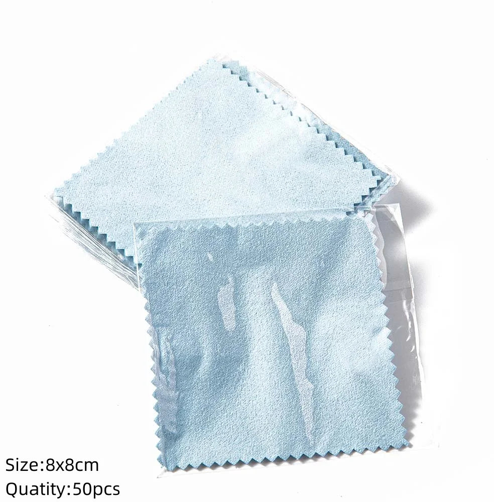 10/50pcs Soft Jewelry Cleaning Cloth Individually Wrapped For Silver Gold Platinum Glasses Watch Coins Cleaner Tools Equipment