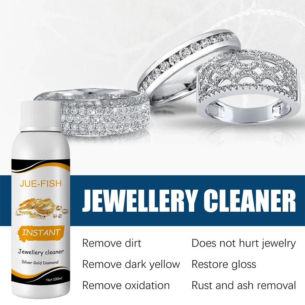Jewelry Cleaner for Ultrasonic Machine Cleaning Solution Tarnish Remover Stain-free Smooth Diamonds Gold Jewelry Clean Spray