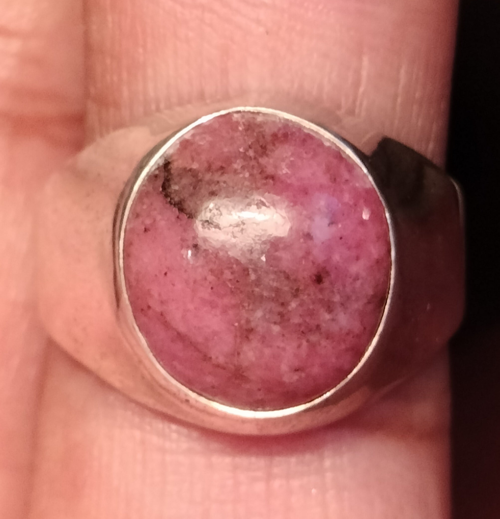 Sterling Silver Rhodonite Ring