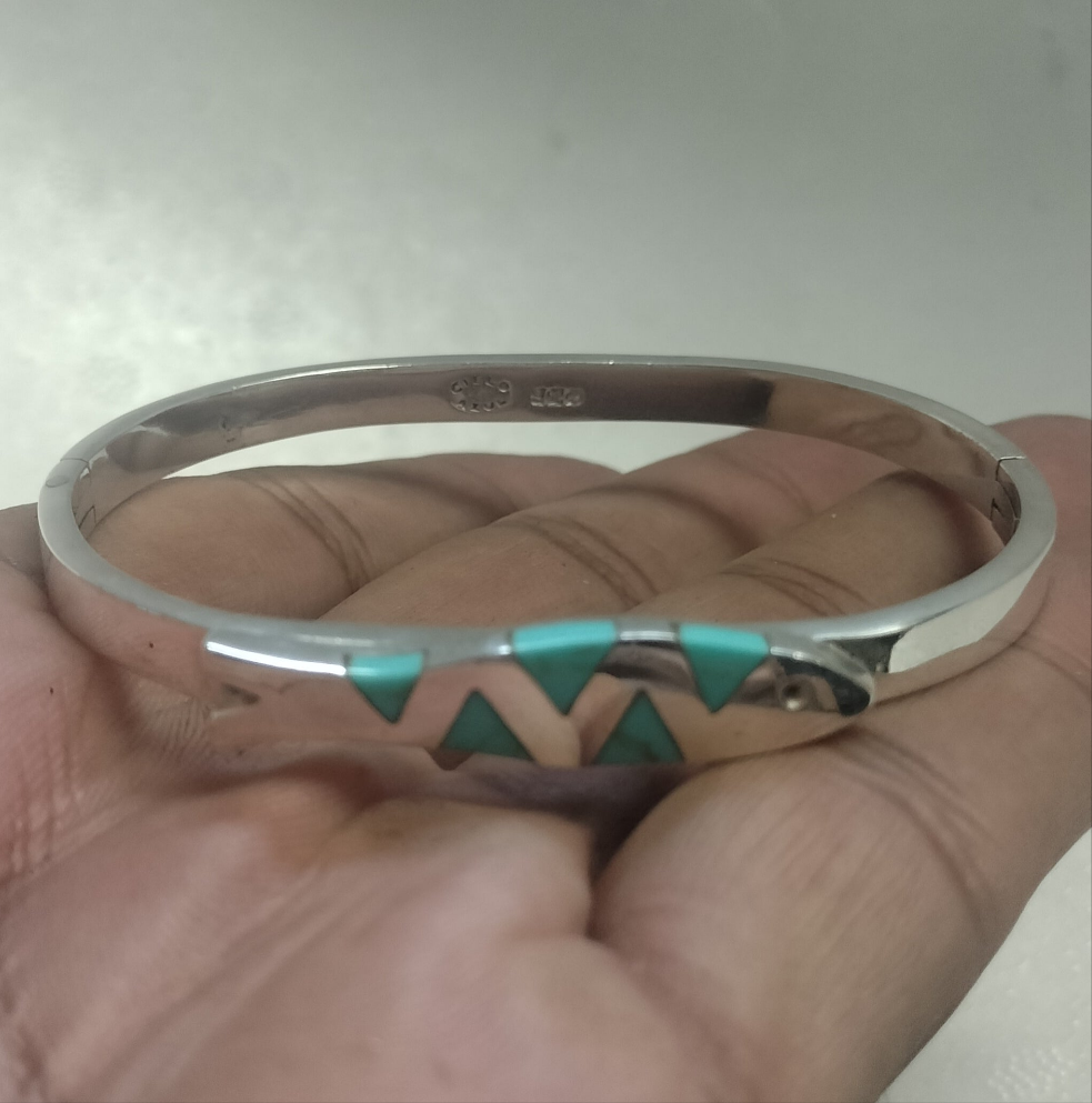 Sterling Silver Turquoise Fish Bracelet