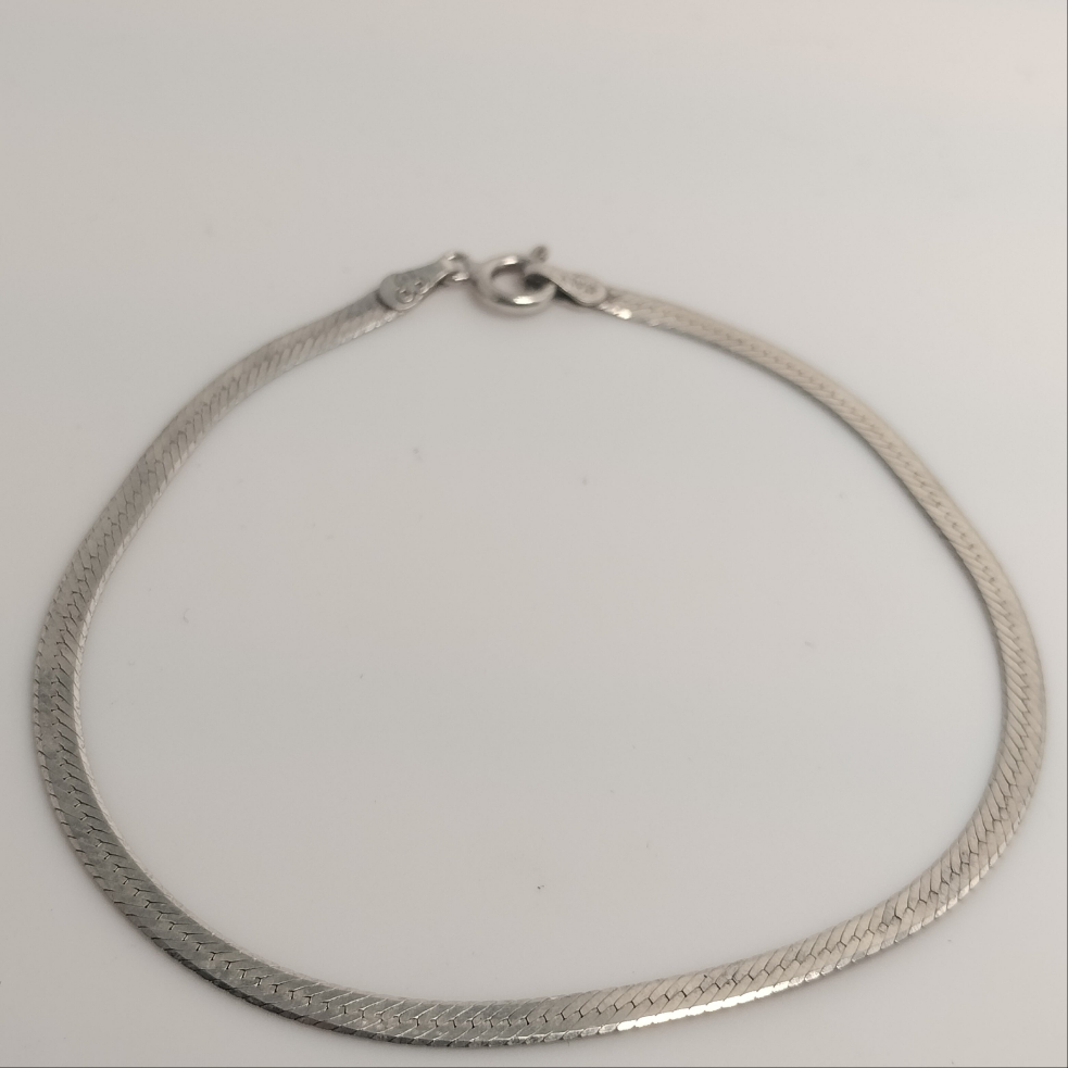 Sterling Silver Herringbone Bracelet