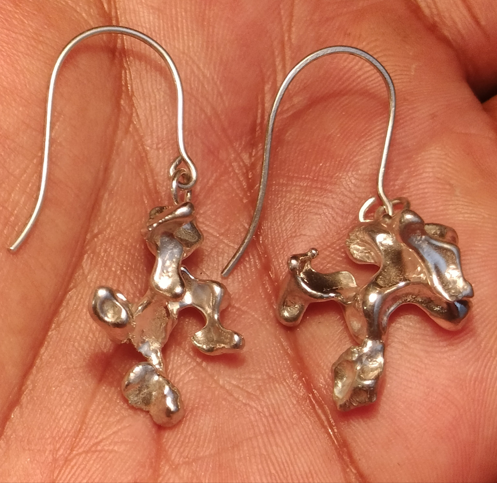 Sterling Silver Freeform Earrings