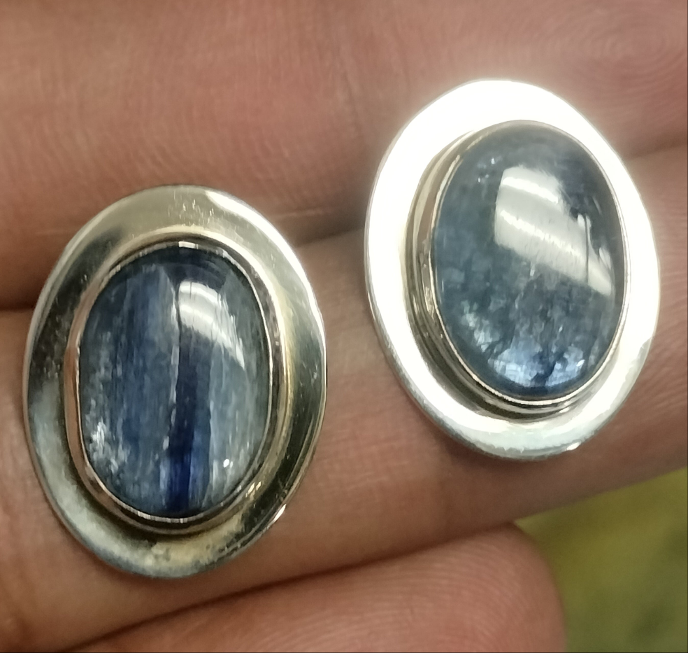 Sterling Silver Kyanite Earrings