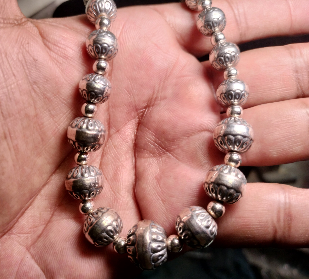 Sterling Silver Beaded Necklace