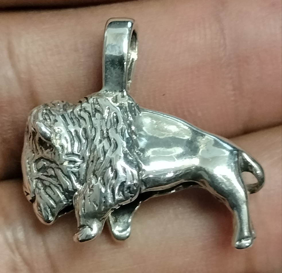 Sterling Silver Buffalo Pendant