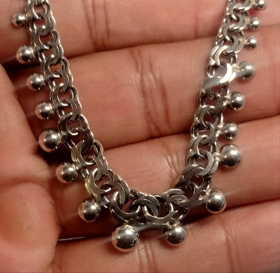 Sterling Silver Beaded Necklace