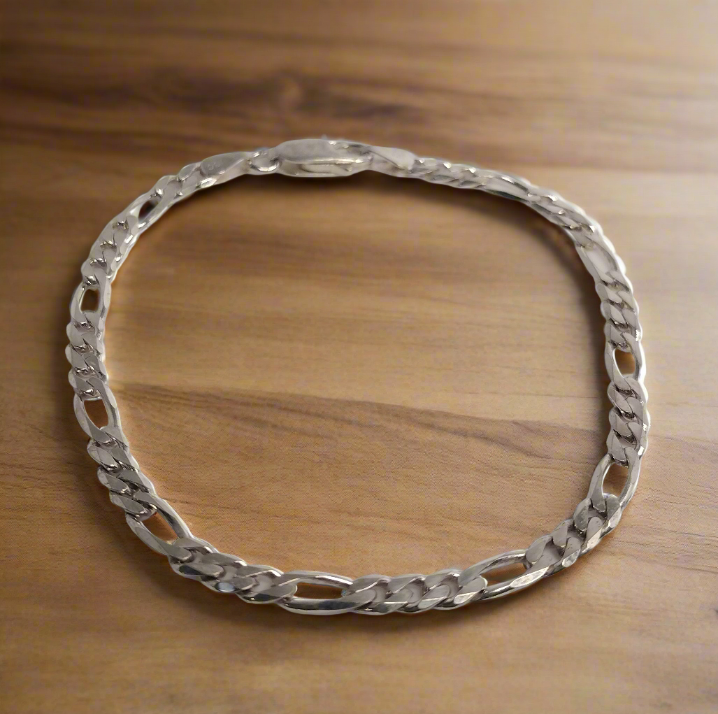 Sterling Silver Figaro Bracelet