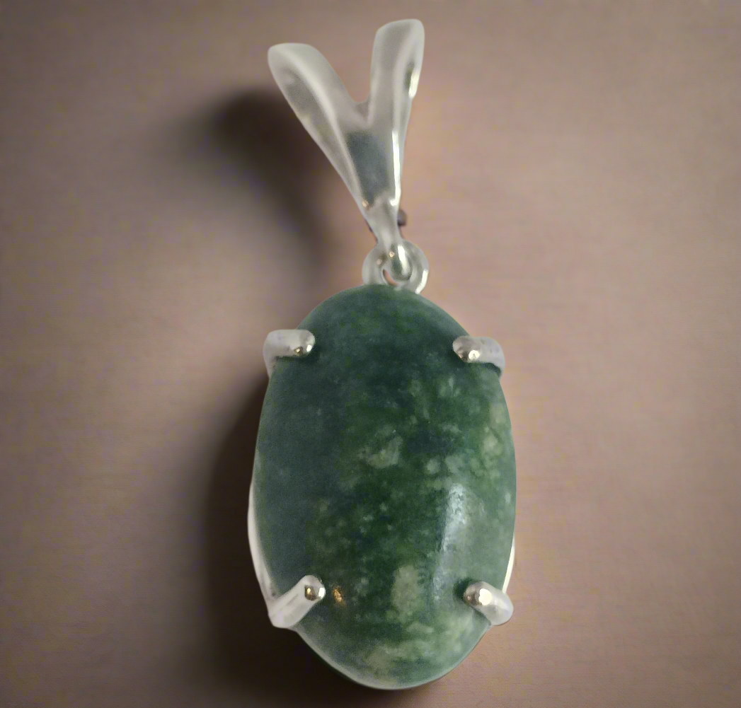 Sterling Silver Jade Pendant