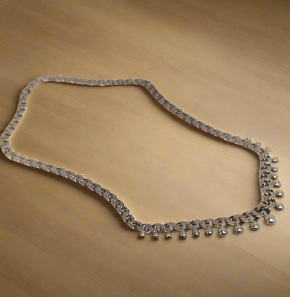 Sterling Silver Beaded Necklace