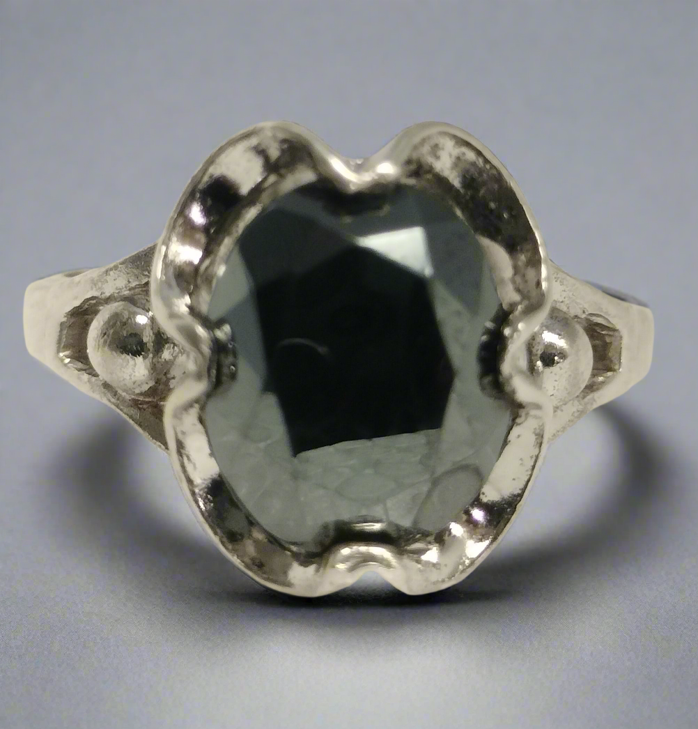 Sterling Silver Hematite Ring