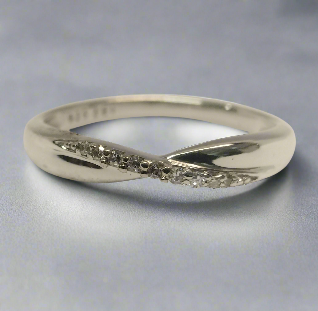 Sterling Silver and Diamond Band