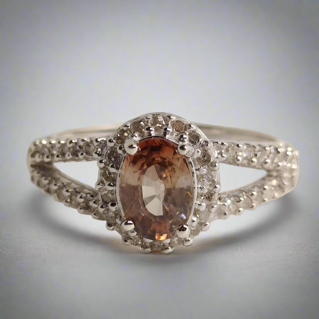 10K Gold Sapphire and Diamond Ring