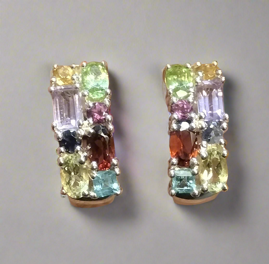 Sterling Silver Assorted Gemstone Earrings