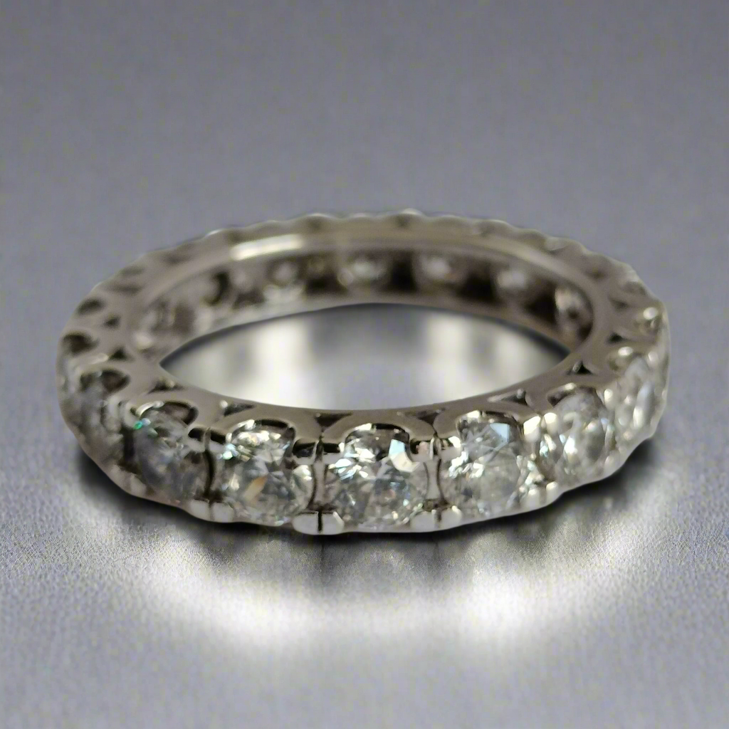 Sterling Silver Cubic Zirconia Eternity Band