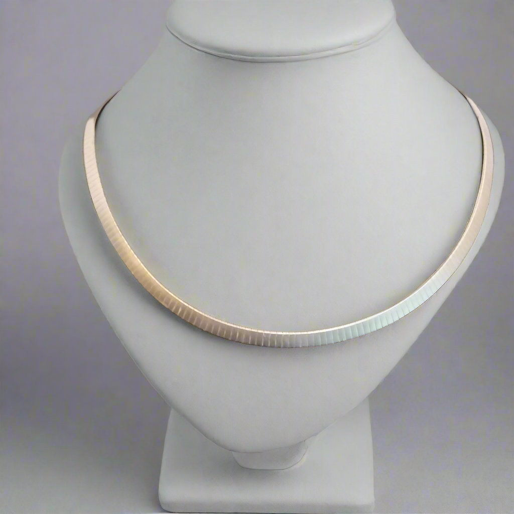 Sterling Silver Omega Necklace