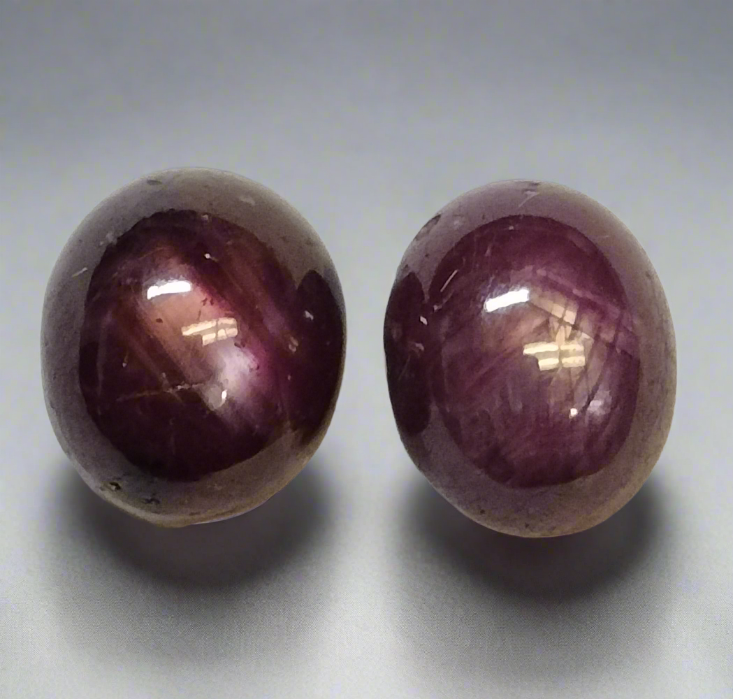 7.6 Carats Star Ruby Matched Pair