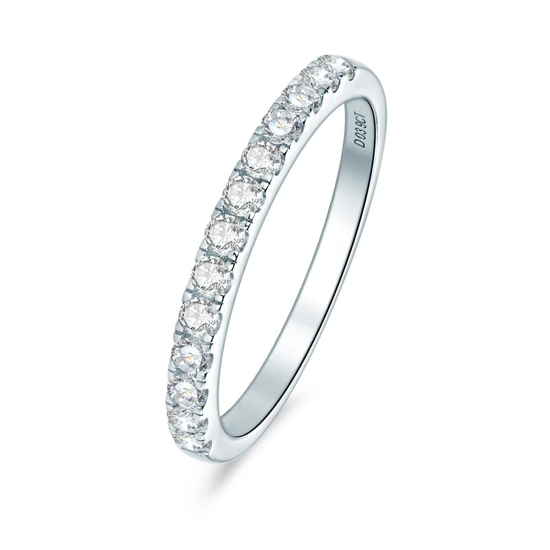 ANZIW 2 Carat All Moissanite Ring Bridal Sets Silver 925 Solitaire Engagement Wedding Rings & Stackable Eternity Bands for Women