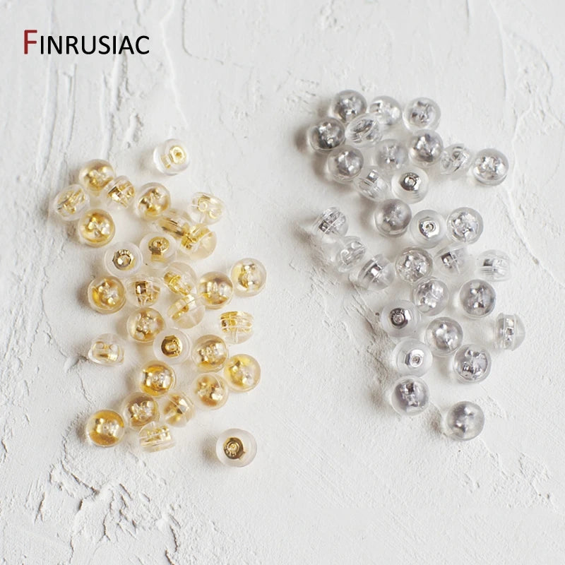 20pcs Wholesale 14K Gold Plated Earring Backs Findings Earring Clutch Accessories For Jewelry Making
