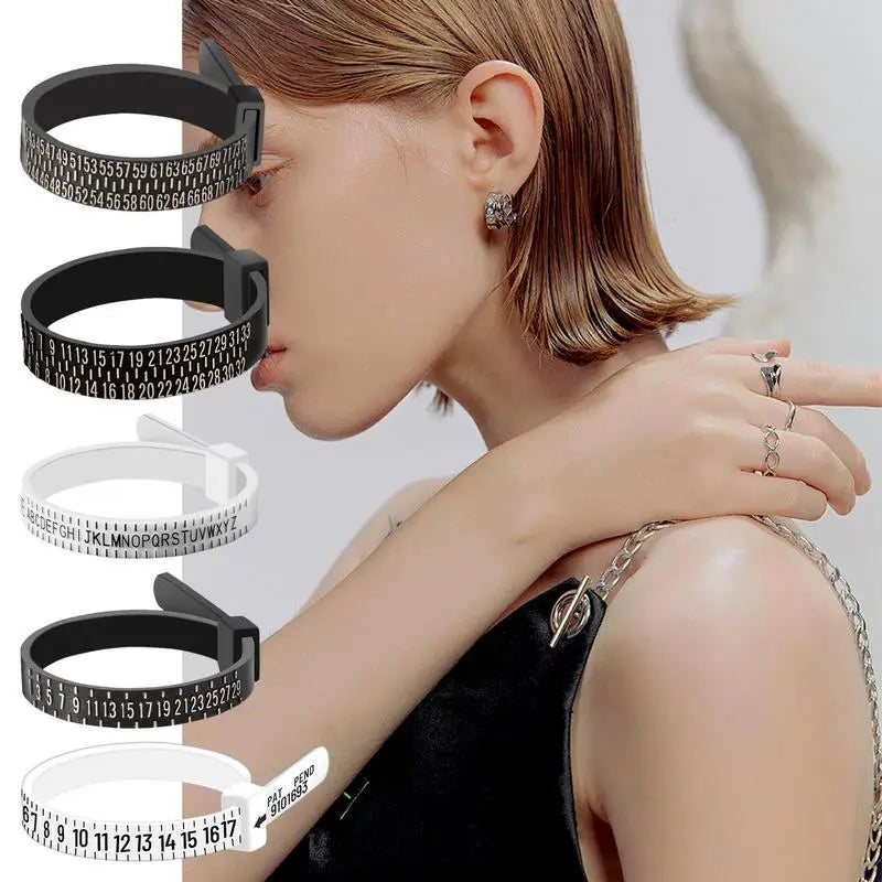 Ring Ruler Measurer Finger Coil Ring Sizing Tool UK Size US Size Measurements Ring Sizer Accessory Insert Guard Tightener Tools