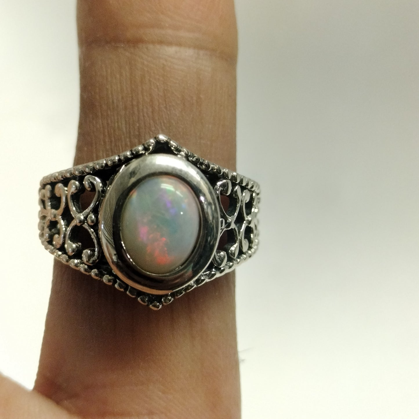 Sterling Silver Opal Ring