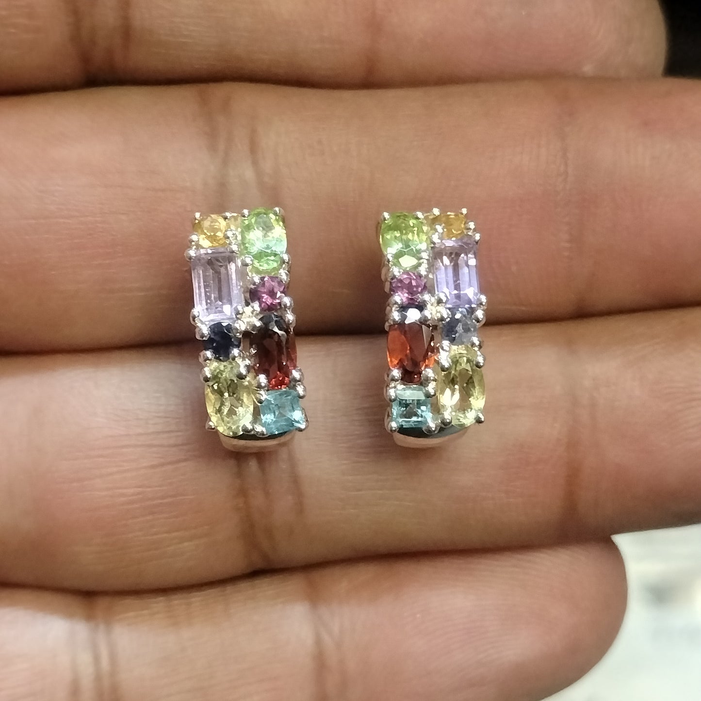 Sterling Silver Assorted Gemstone Earrings