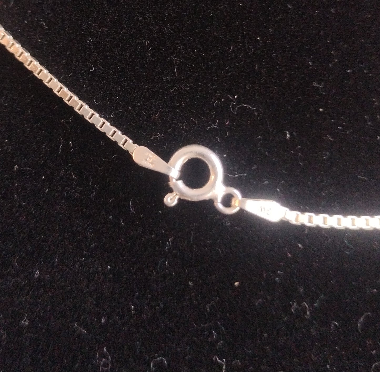 Sterling Silver Amber Pendant and Chain