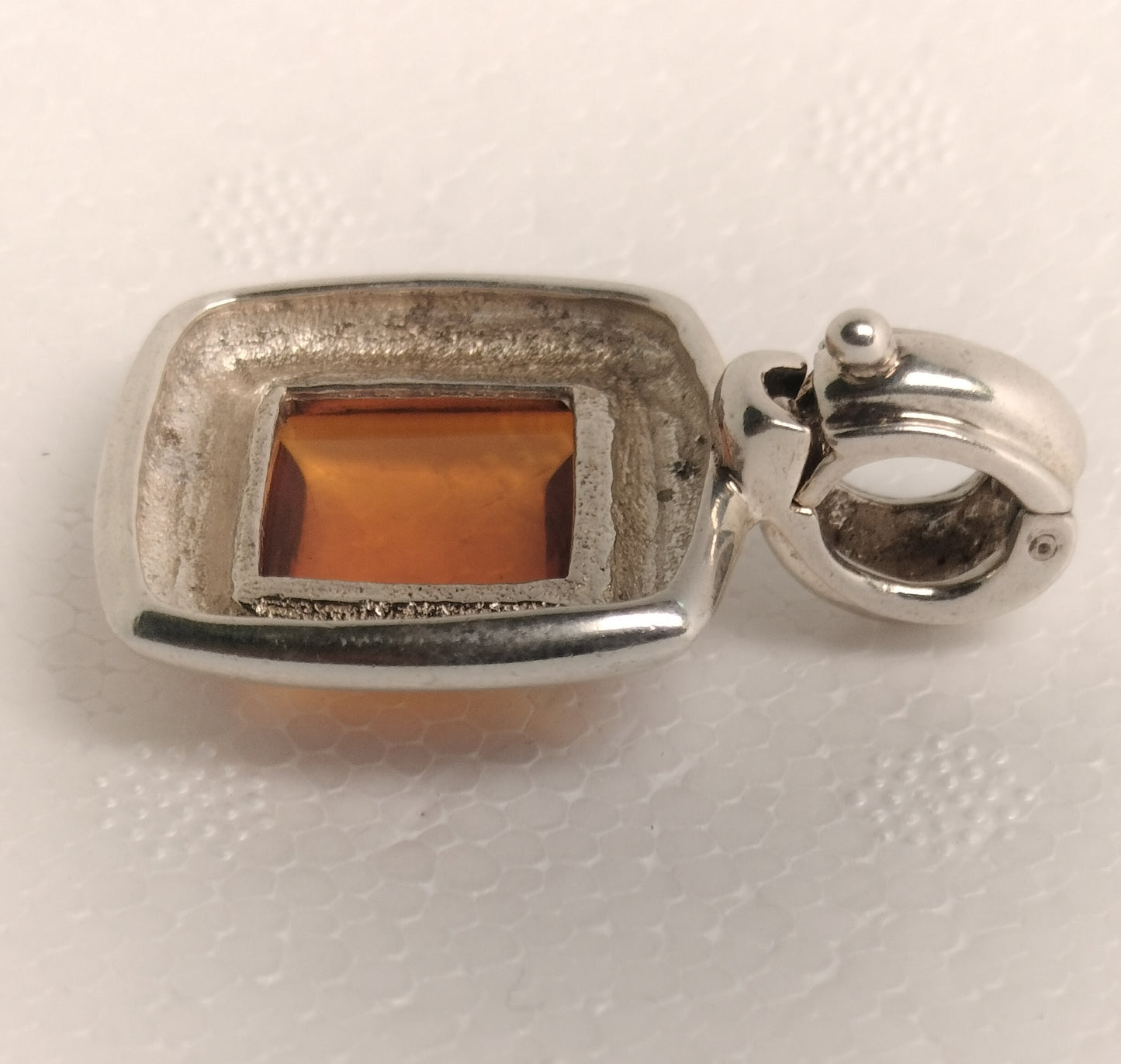 Sterling Silver Amber Pendant