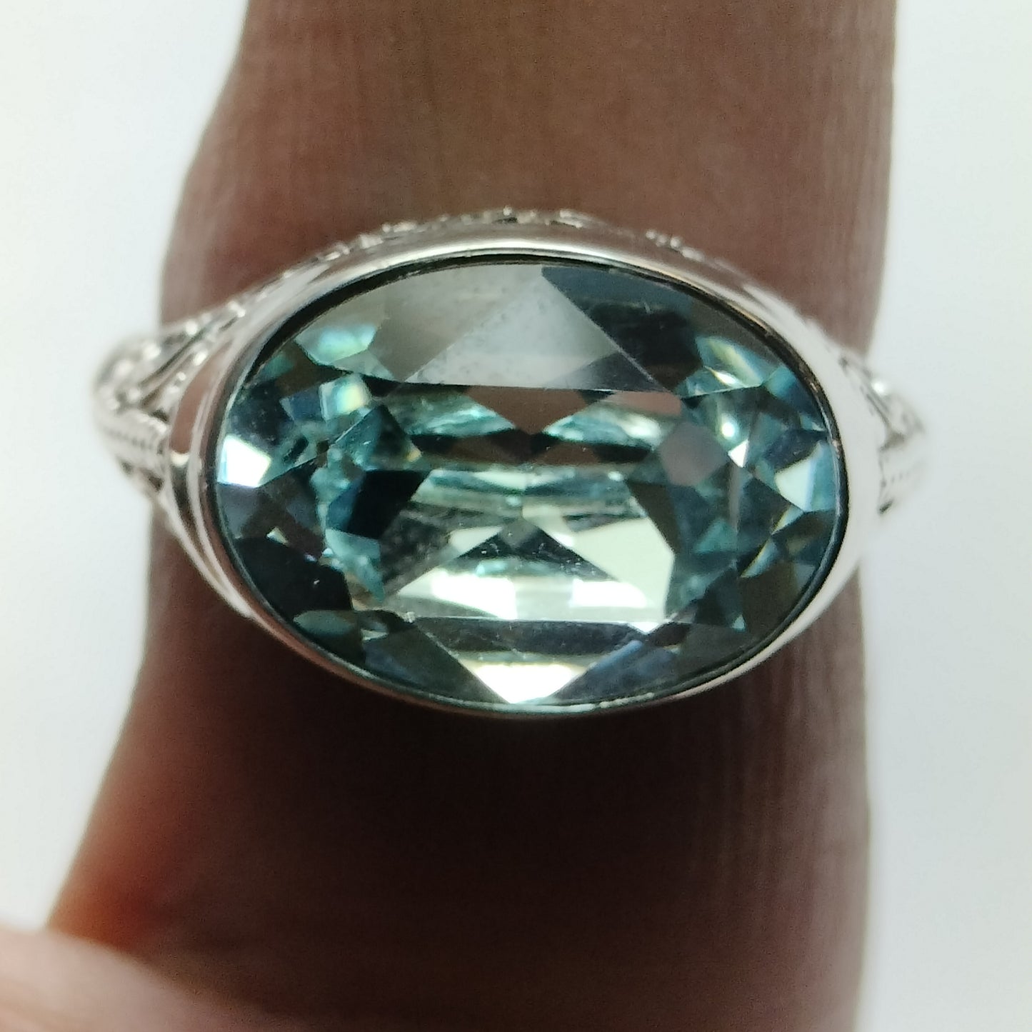 Sterling Silver Aquamarine Ring