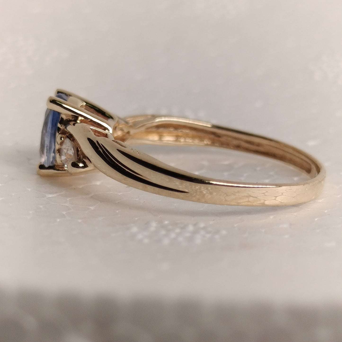 10K Gold Sapphire and Diamond Ring