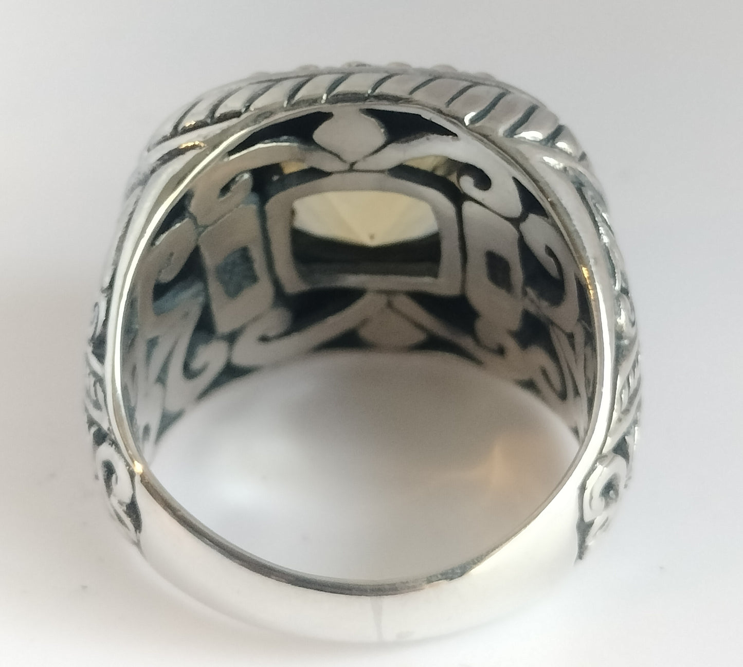 Sterling Silver and 18k Gold Citrine Ring
