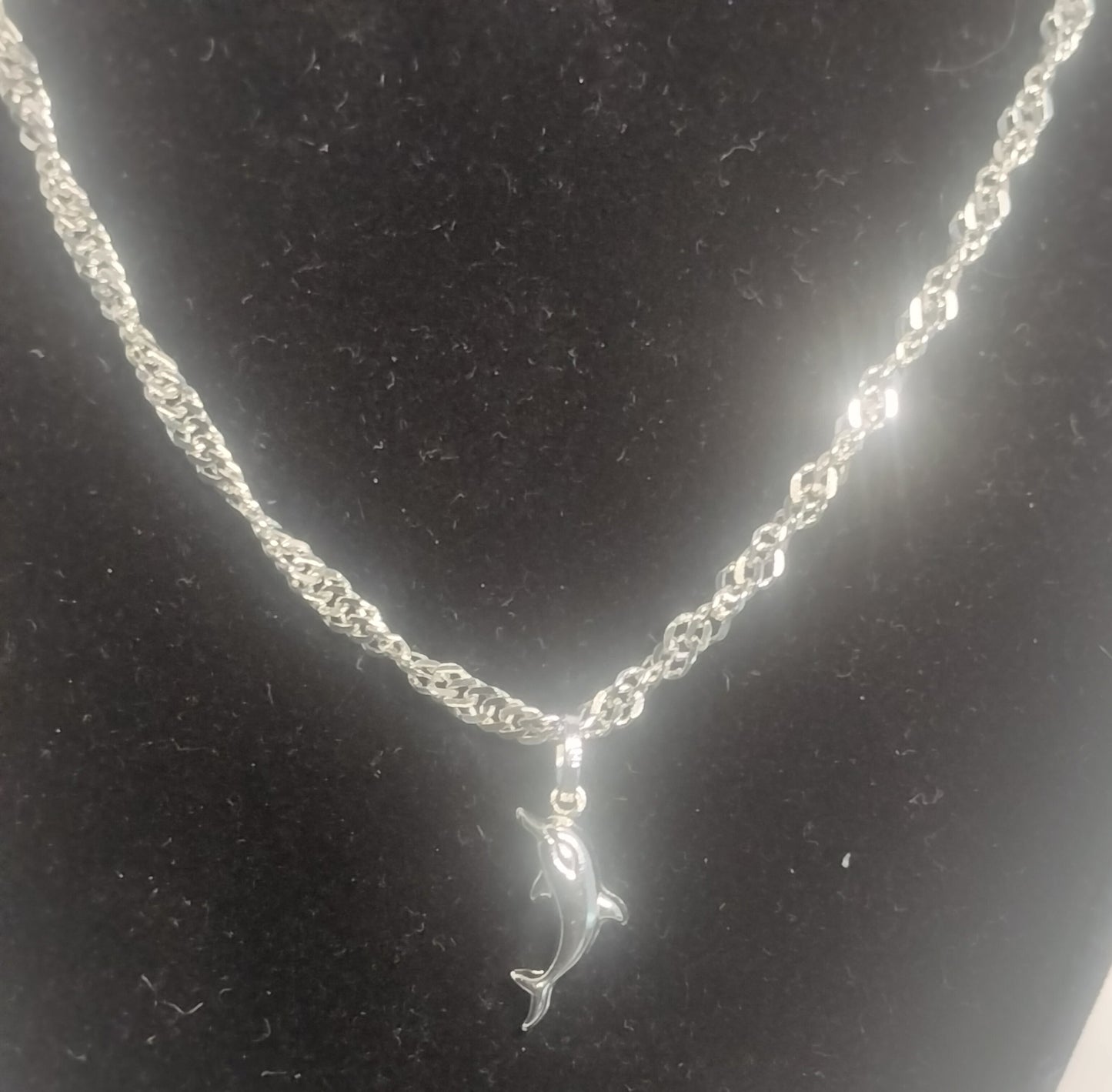 Sterling Silver Dolphin Pendant and chain