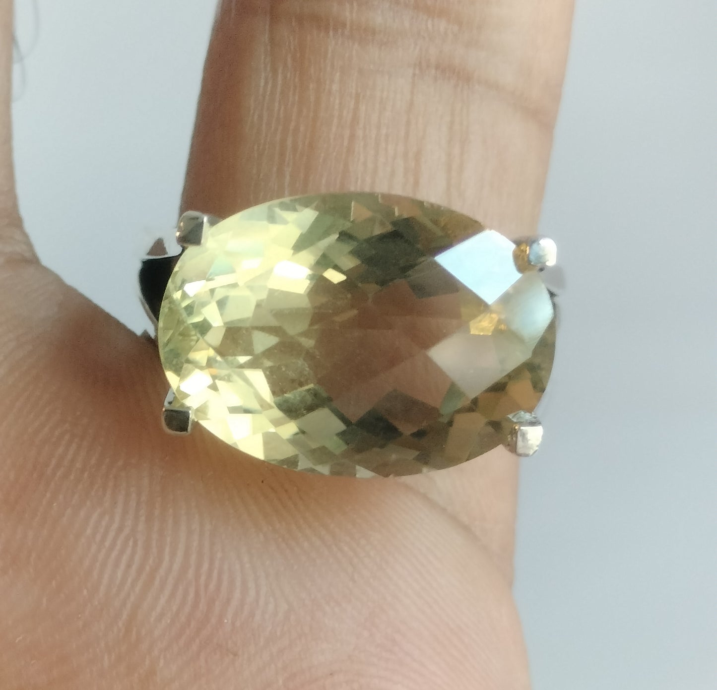 Sterling Silver Lemon Quartz Ring