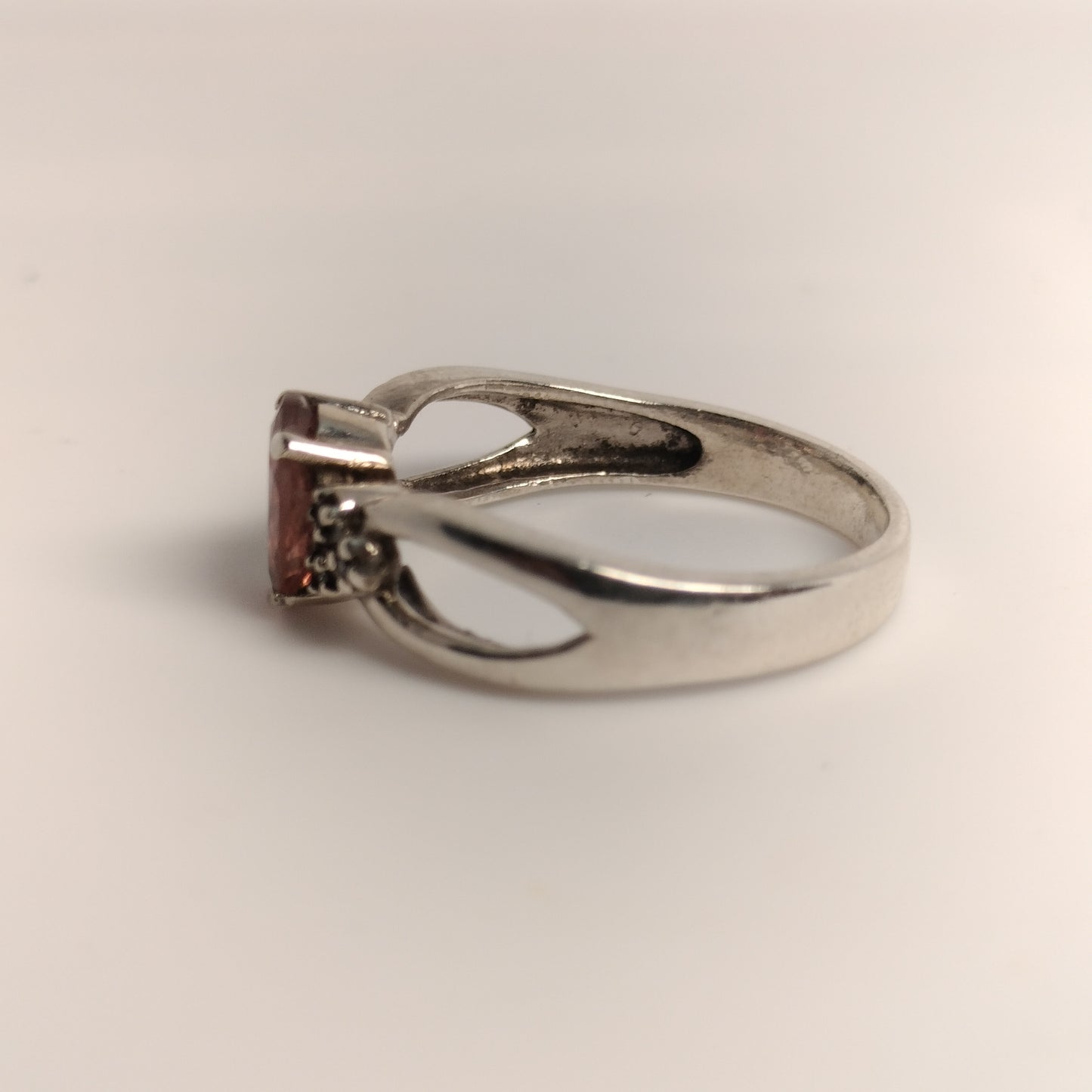 Sterling Silver Tourmaline and Diamond Ring