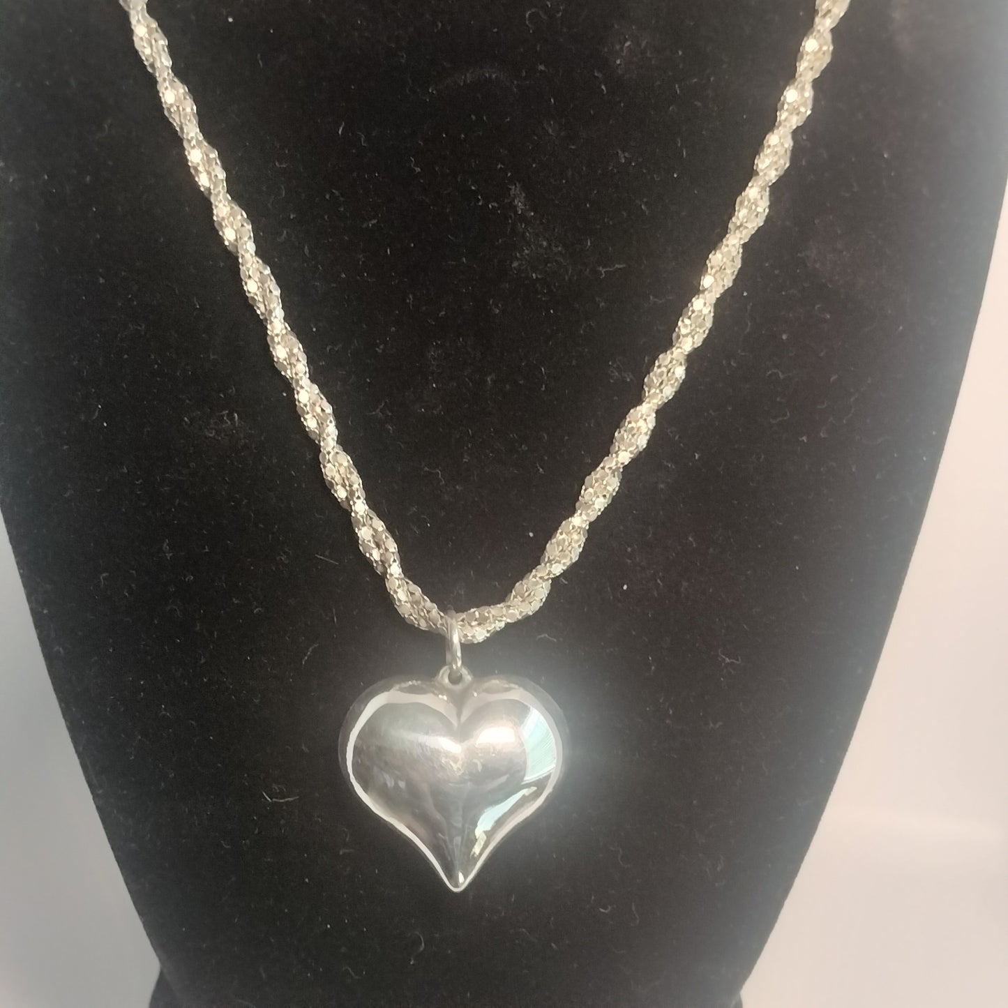 Sterling Silver Heart Pendant and Chain