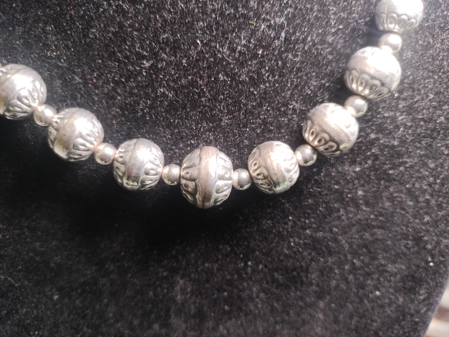 Sterling Silver Beaded Necklace