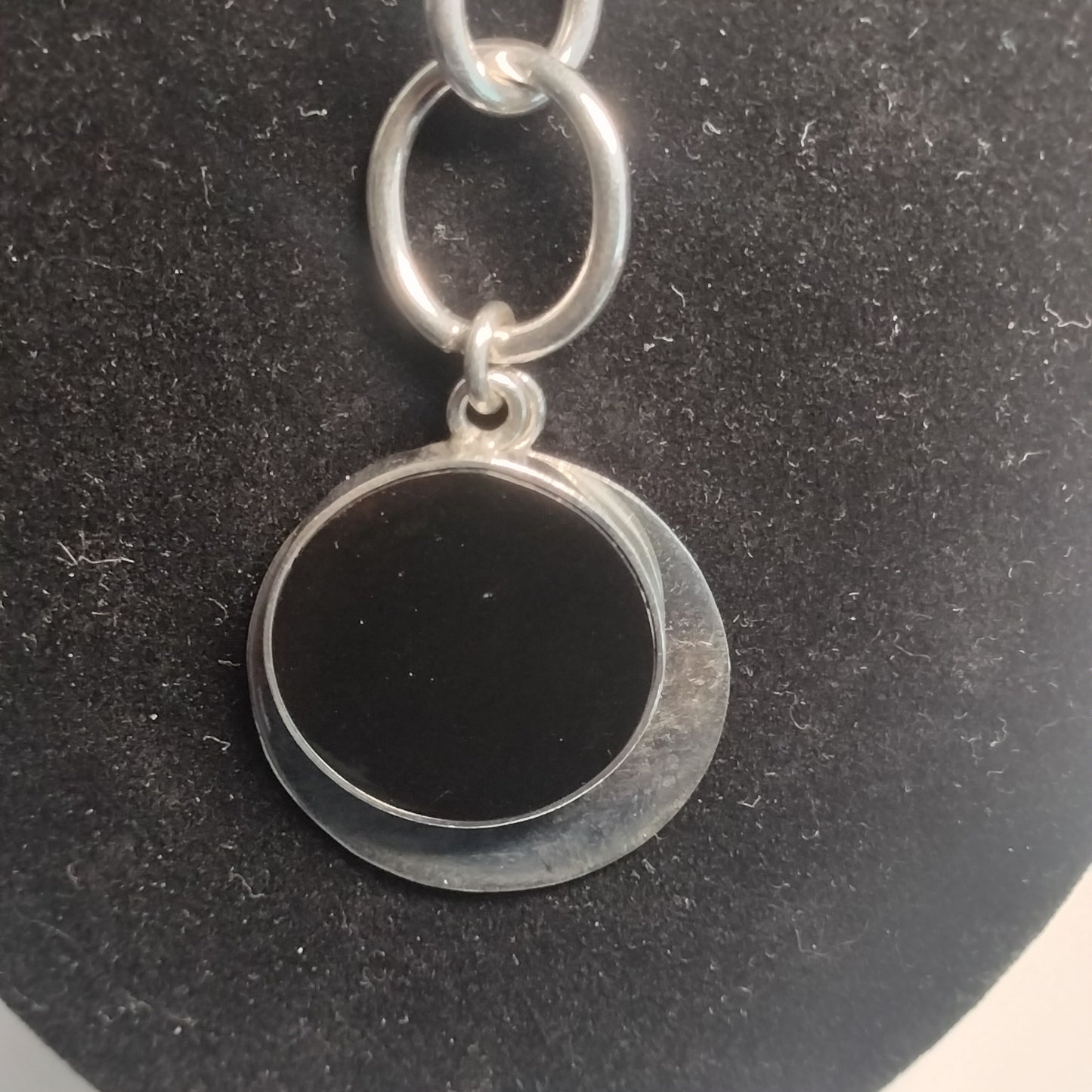 Sterling Silver Enamel Pendant and Necklace