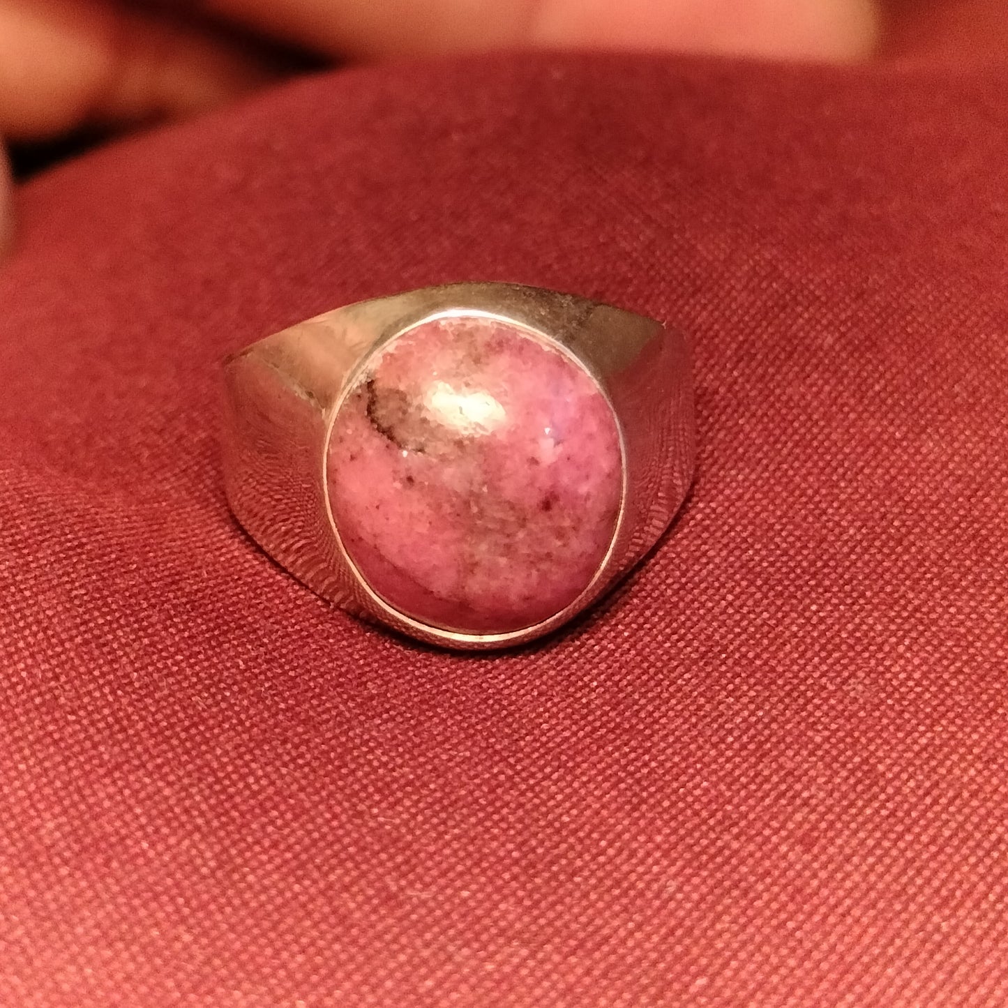 Sterling Silver Rhodonite Ring