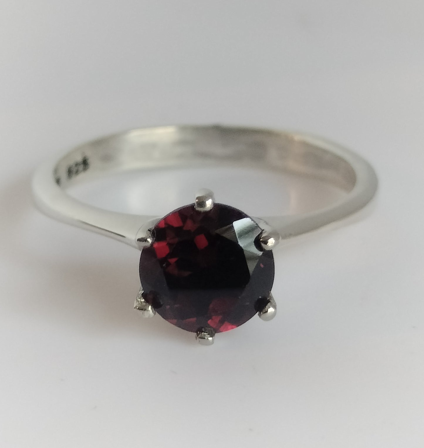 Sterling Silver Garnet Ring