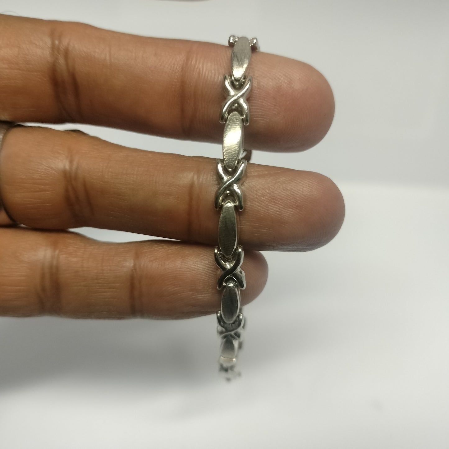 Sterling Silver Hugs and Kisses Bracelet