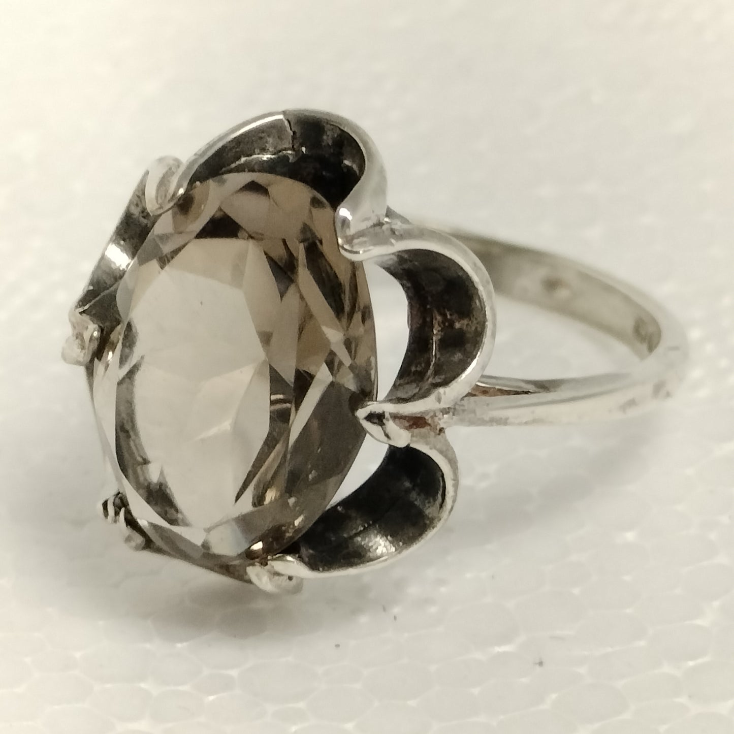 Sterling Silver Smokey Quartz Ring