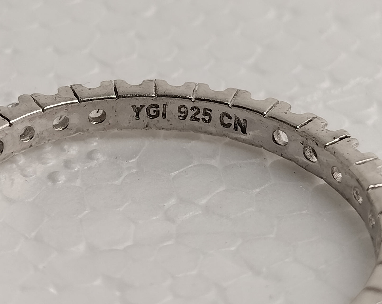 Sterling Silver Cubic Zirconia Eternity Ring